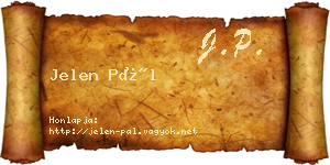 Jelen Pál névjegykártya